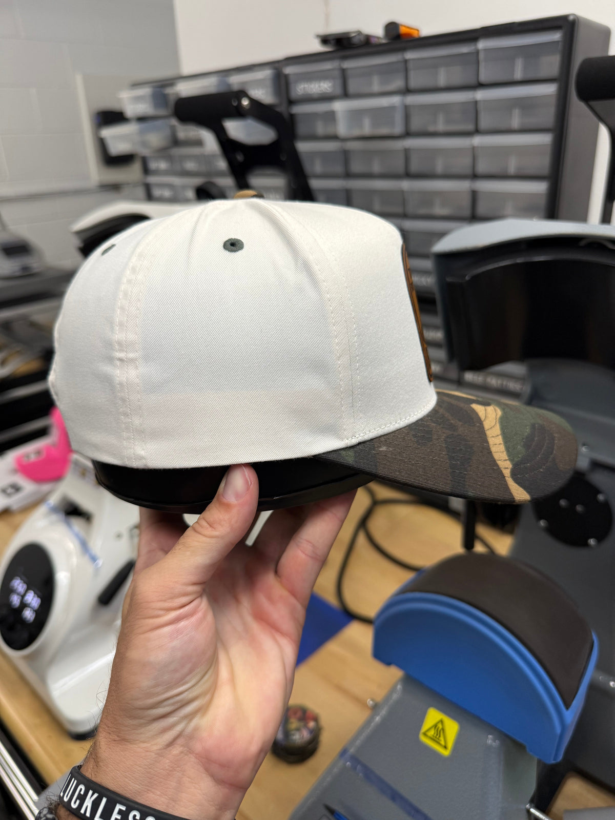 Taxidermist Camo Leather Patch Snapback