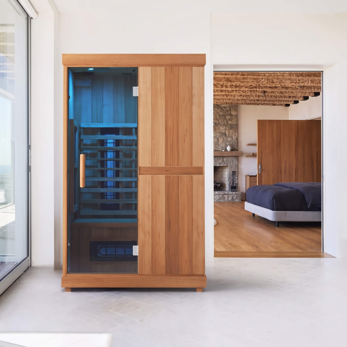 Finnmark FD-2 Full-Spectrum 2-Person Home Infrared Sauna With Built-In LCD Touchscreen Controller [FD-KN002] (SAK94731)
