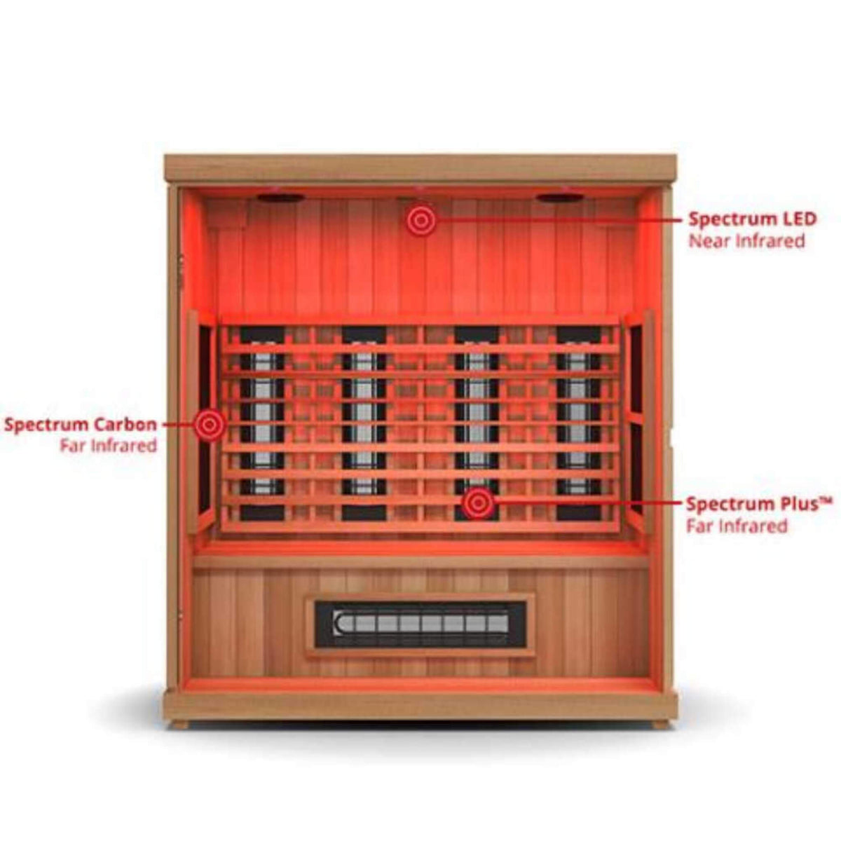 Finnmark FD-3 Full Spectrum 4-Person Capacity Home Infrared Sauna With Adjustable Sauna Feet [FD-KN003] (SAK52689)