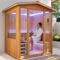 Solenne Outdoor 4-Person Traditional Cedar Steam Sauna With Sauna Heater (SAK71390)