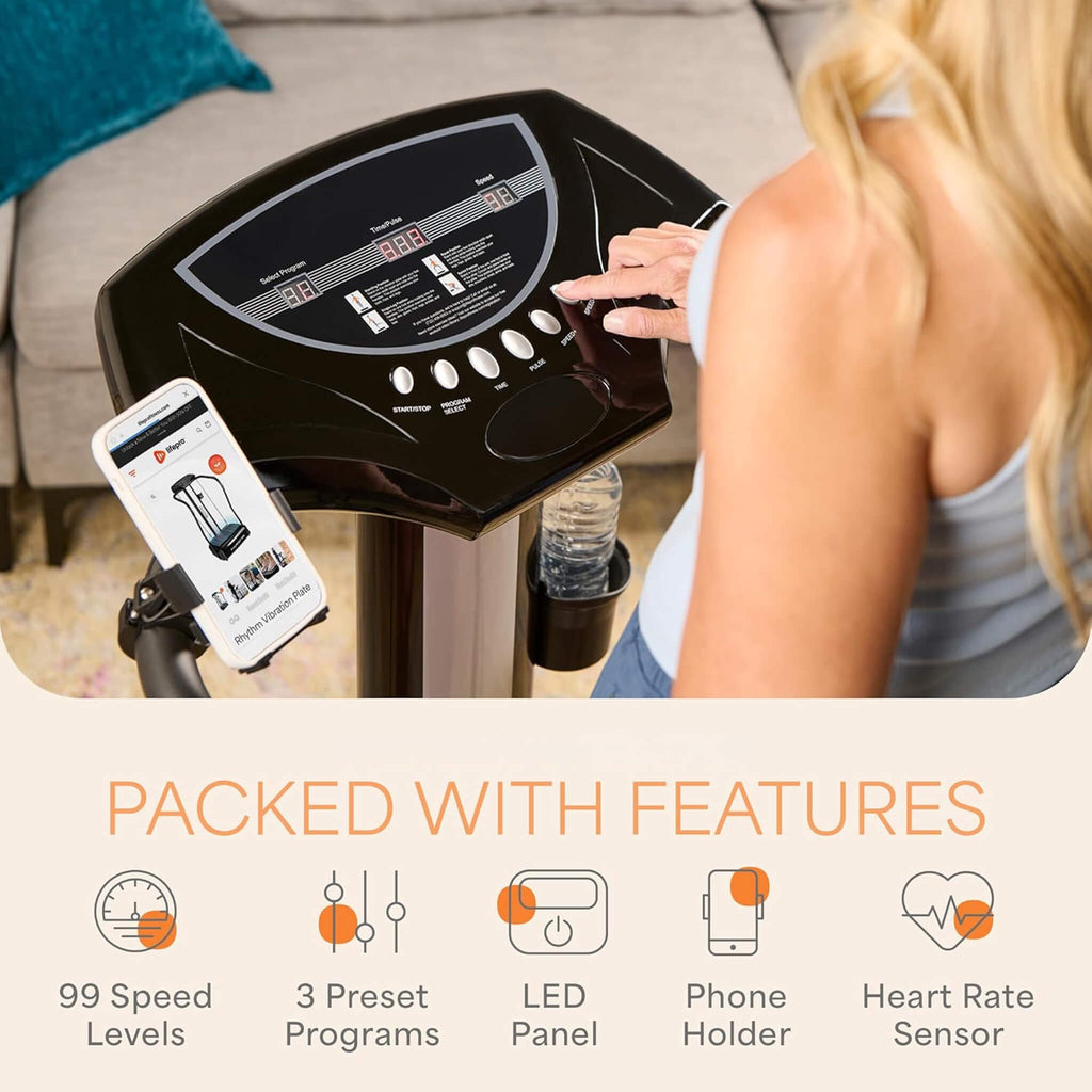 Premium Vibration Plate Exercise Machine With Handles And 99 Speed Levels (SAK30851)